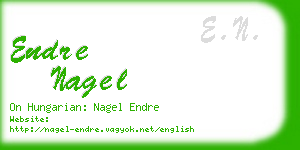 endre nagel business card